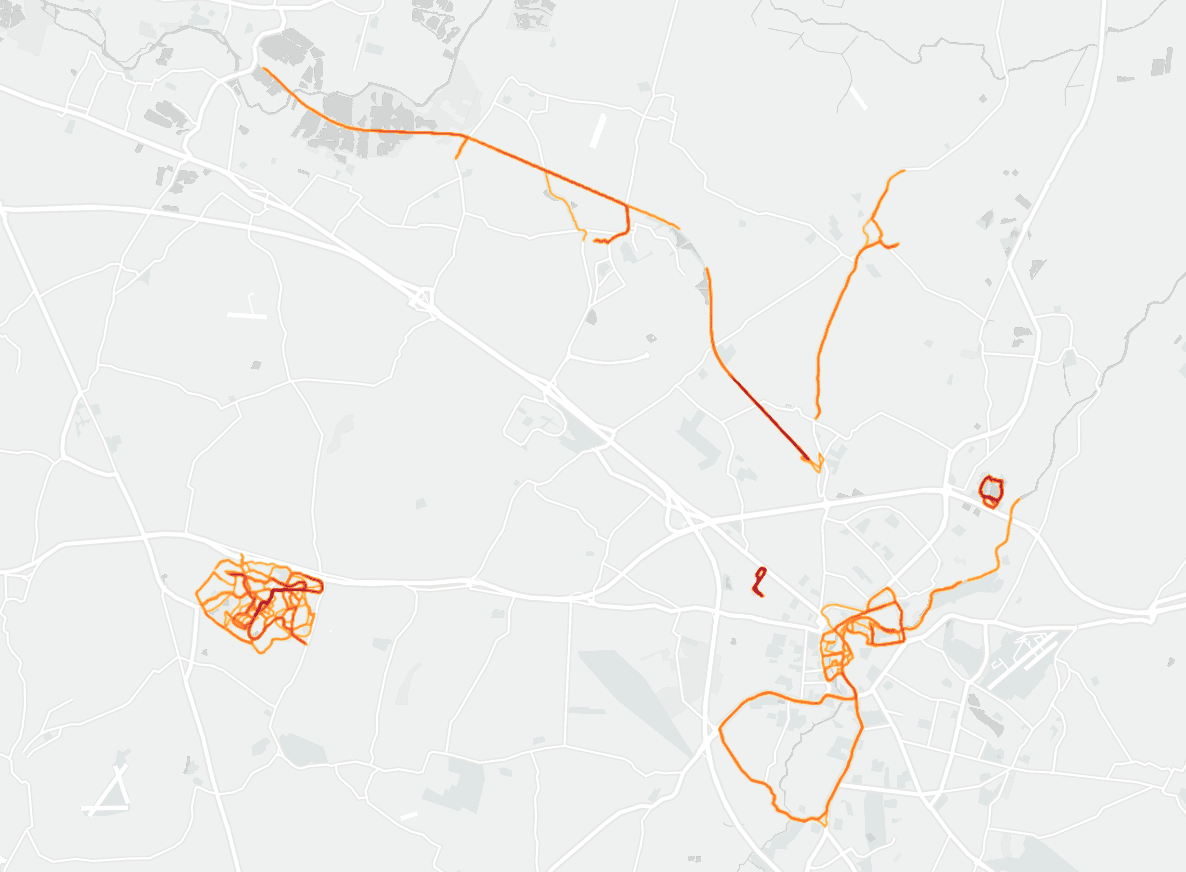 Cambridge running heatmap